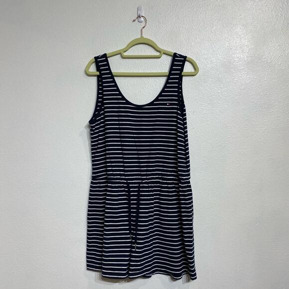 Tommy Hilfiger Blue Striped Romper Sz M - Picture 1 of 12